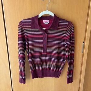 Kate Spade Striped Polo Sweater